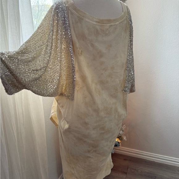 WE THE FREE City Sparkle Oversize Tee Tunic EUC Size Large - Picture 4 of 5